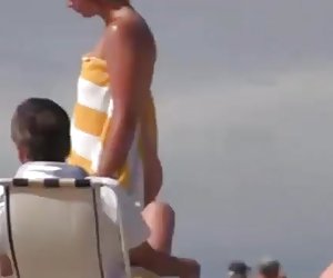 Kuum amatöör Beach puhub keegi!